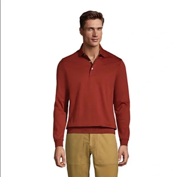 Neiman Marcus Made In Italy 100% Merino Wool Long Sleeve Polo Sweater Shirt Sz L - Picture 2 of 9